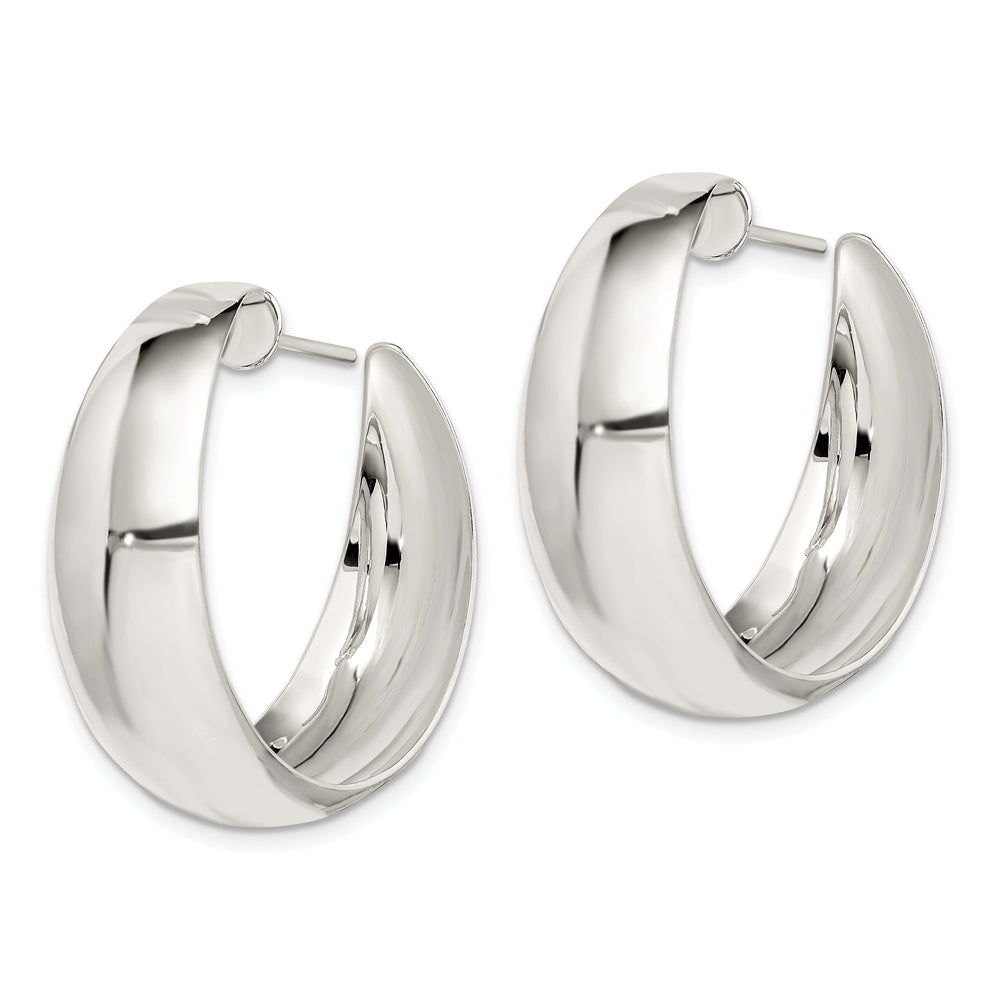 Sterling Silver Fancy Hoop Earrings