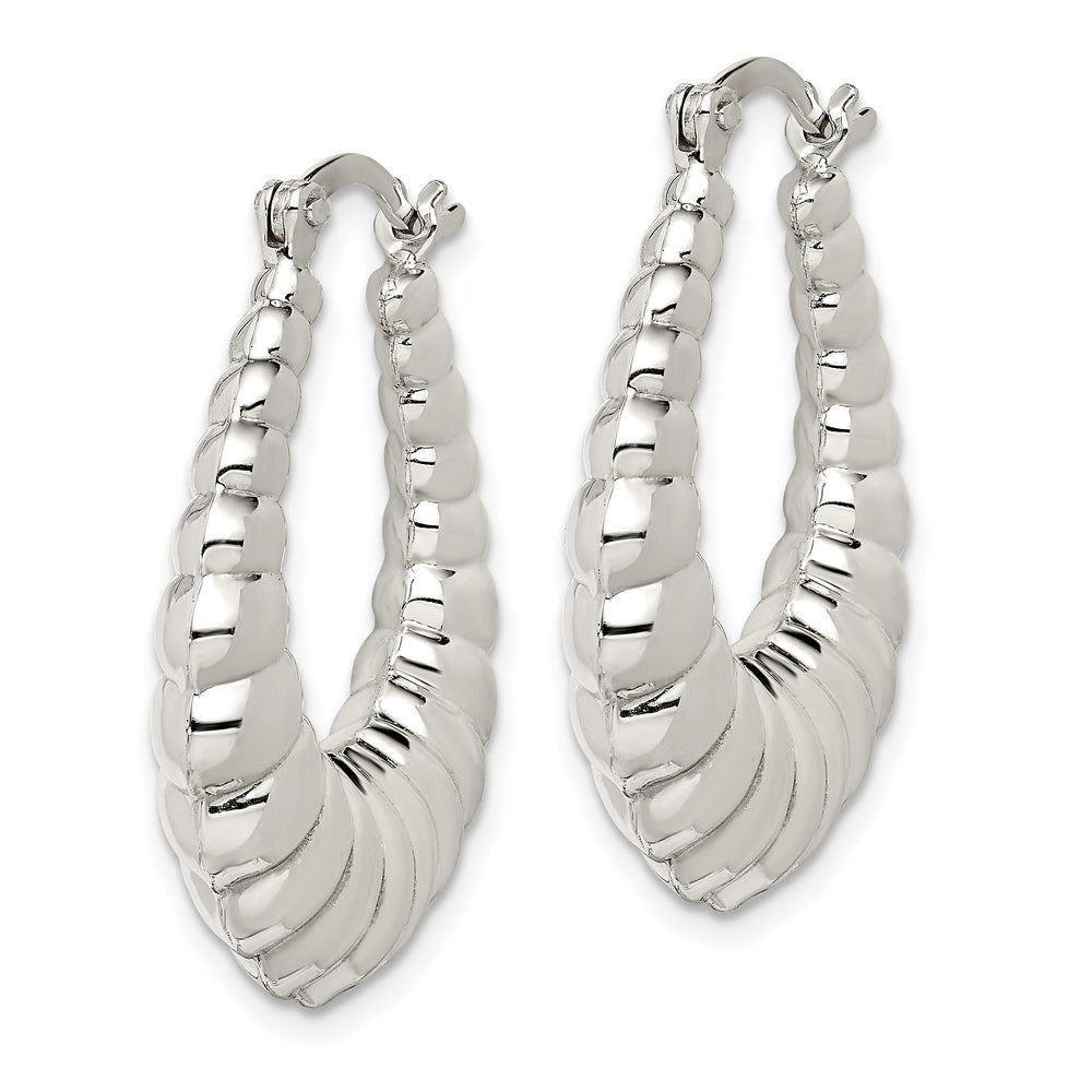 Sterling Silver Shrimp Hoop Earrings