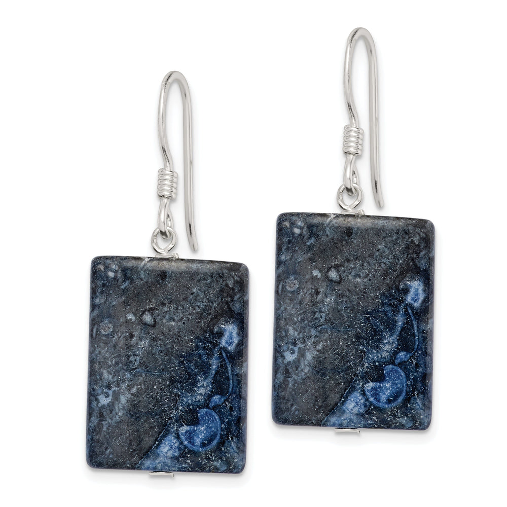 Sterling Silver Blue Lepidolite Drop Earrings