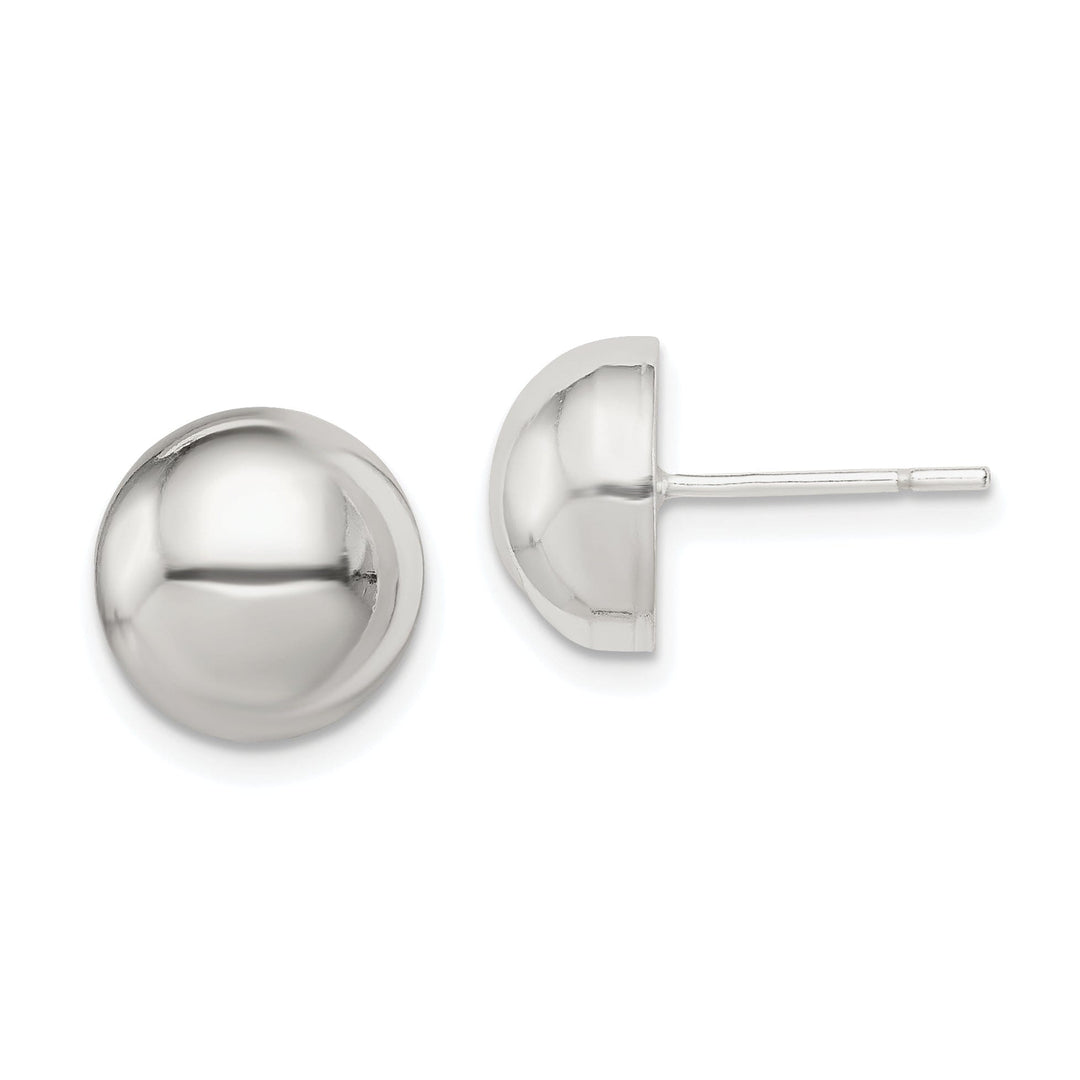 Sterling Silver Button Earrings