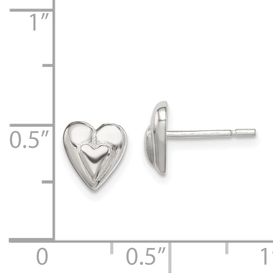 Sterling Silver Heart Mini Earring