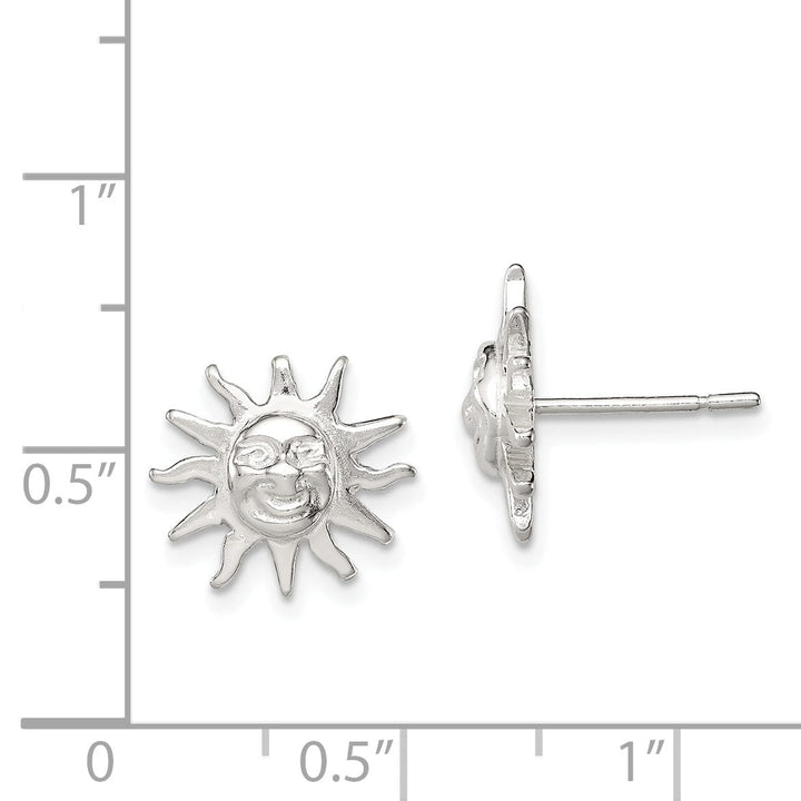 Sterling Silver Sun Mini Earringss