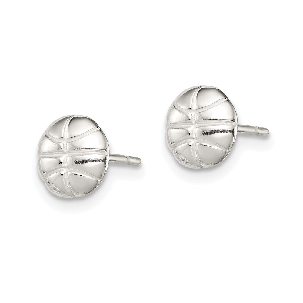 Sterling Silver Basketball Mini Earrings
