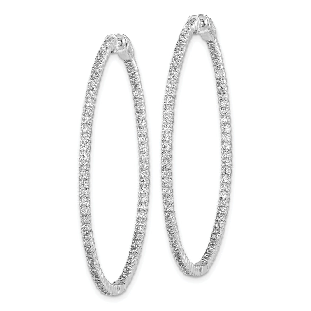 Sterling Silver 156 Stones Round Hoop Earrings