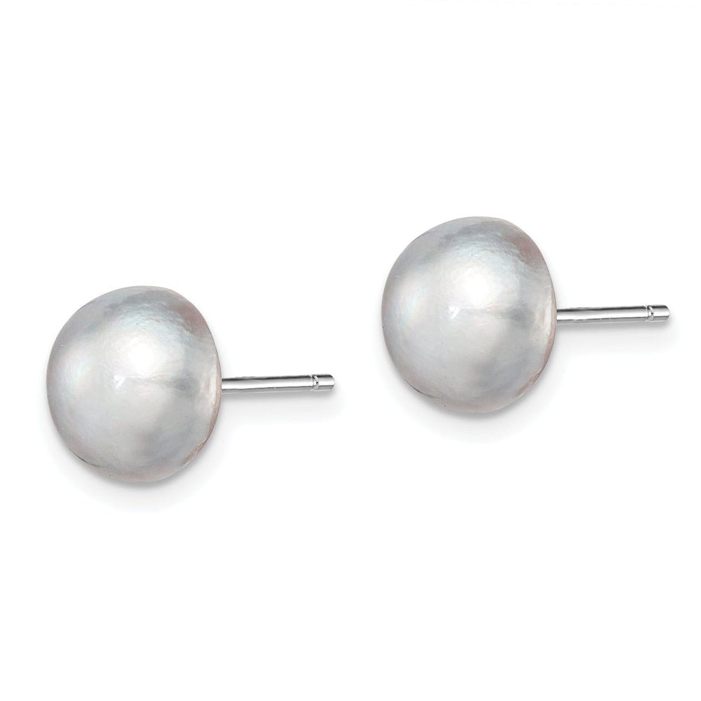 Silver Grey Fresh Water Cultured Pearl Earrings