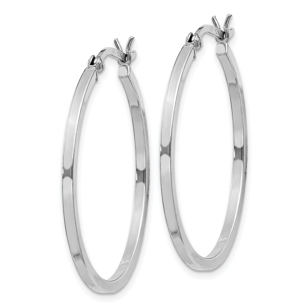Sterling Silver Rhodium Finish Hinged Earrings