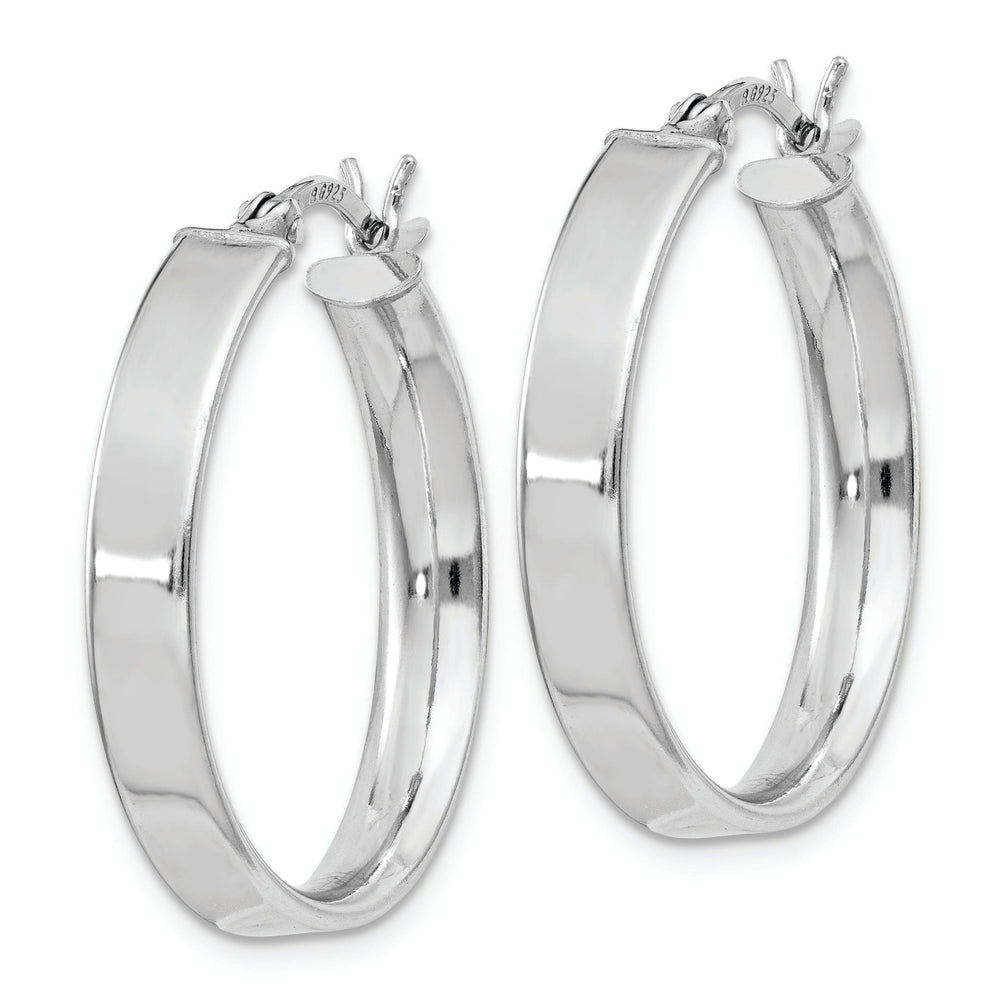 Sterling Silver Polished Finish Hinged Earrings