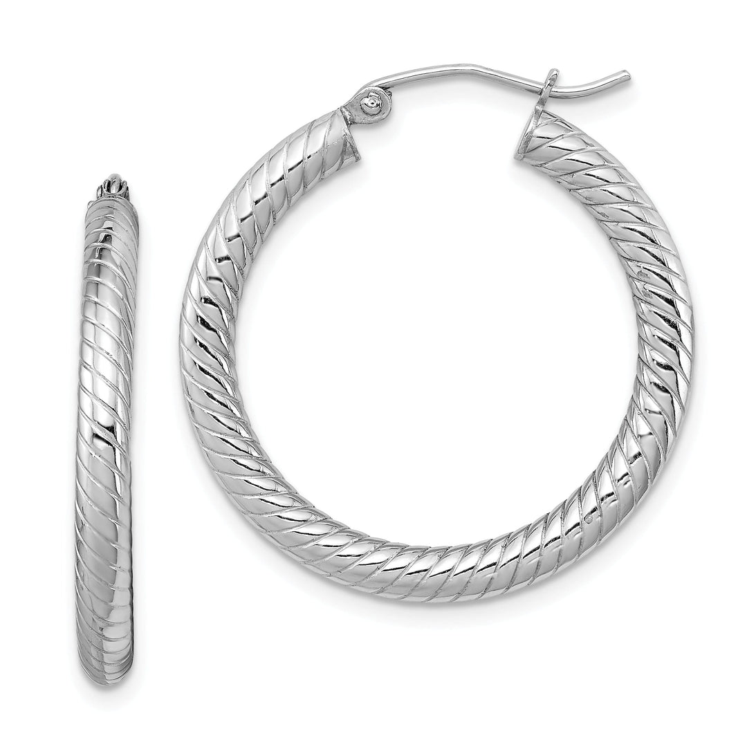 Sterling Silver 3.50MM Hoop Earrings