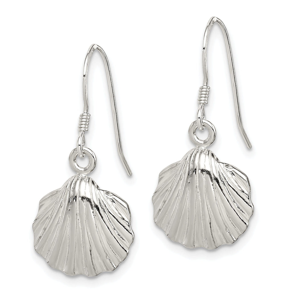 Sterling Silver Shell Dangle Hook Earrings
