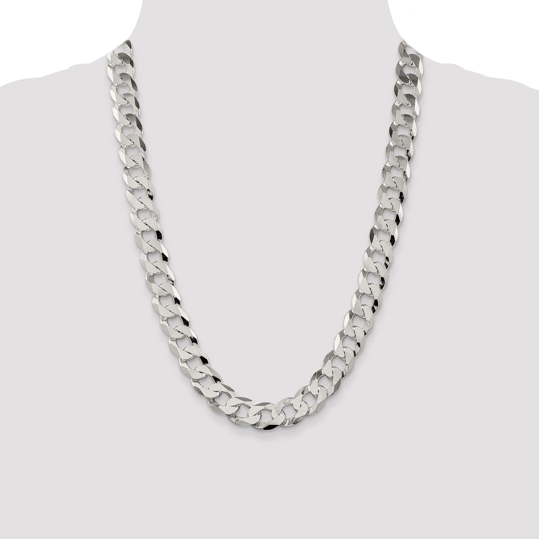 Silver 13.00-mm Solid Beveled Link Curb Chain