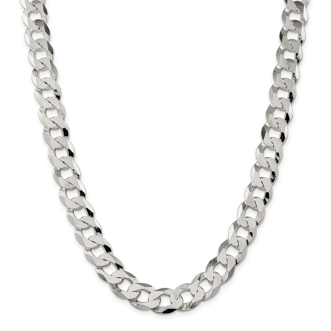 Silver 13.00-mm Solid Beveled Link Curb Chain