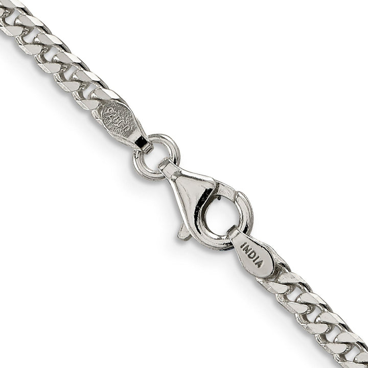 Silver Polished 3.15-mm Solid Curb Link Chain