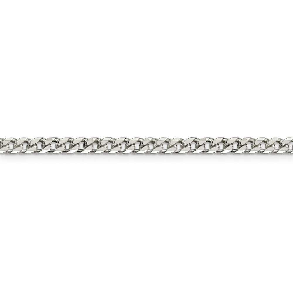 Silver Polished 3.50-mm Solid Curb Link Chain