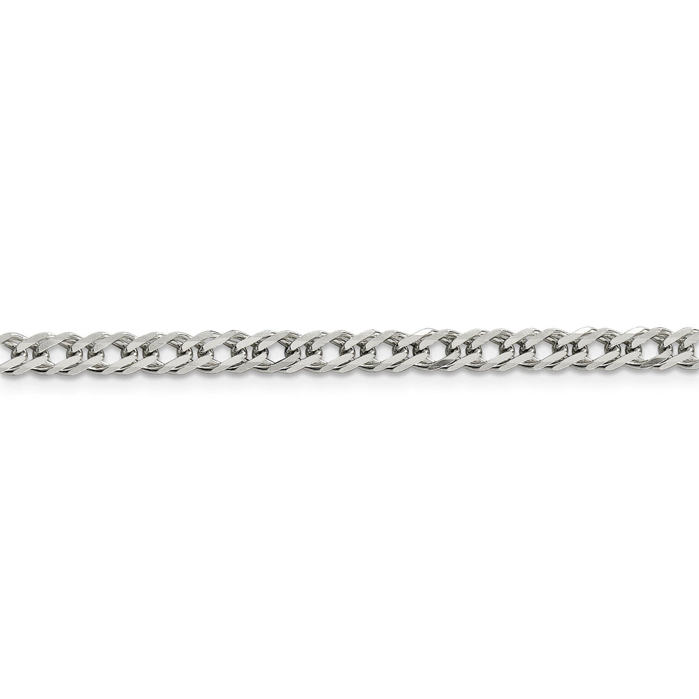 Silver 4.25-mm Double 6 Side Flat Fancy Chain