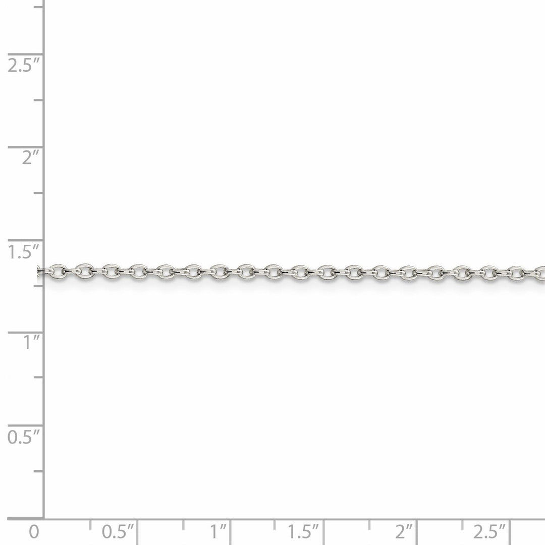 Silver Polished 2.00-mm Long Link Rolo Chain