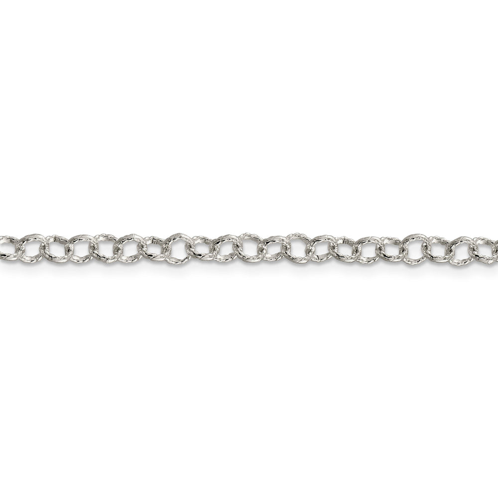 Silver Polished 4.75-mm Fancy Rolo Chain