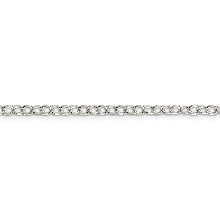 Silver Polished 3.75-mm Oval Cable Chain