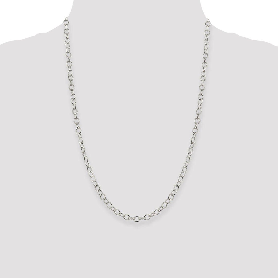 Silver Polished 5.30-mm Oval Cable Chain