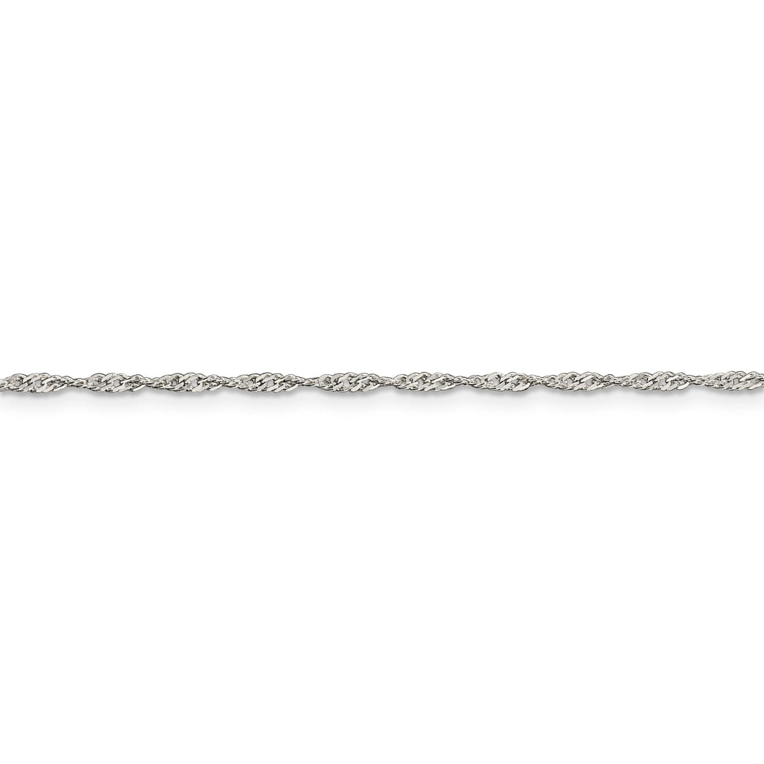 Silver Polished Twisted 1.75mm Singapore Chain