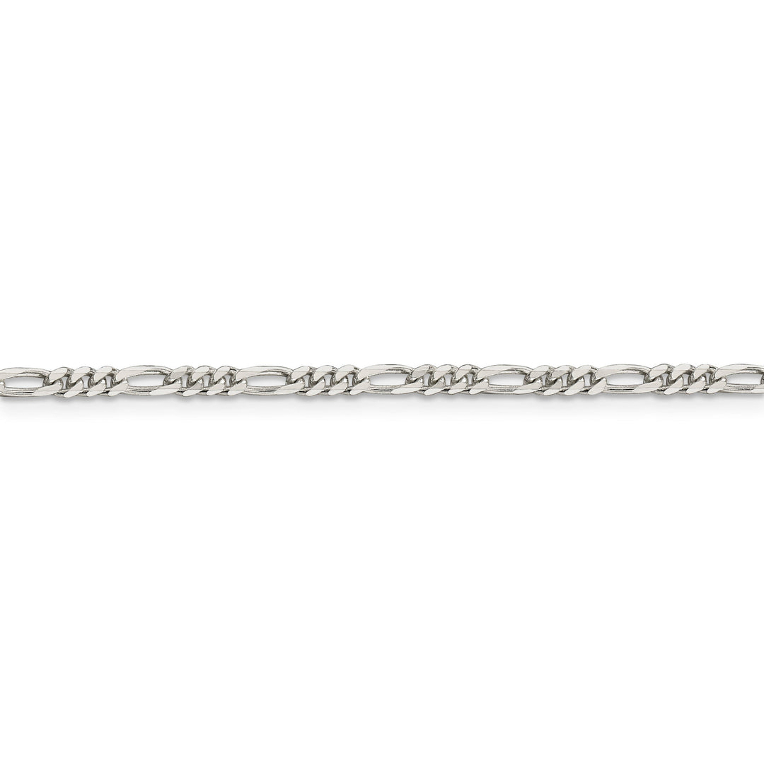 Silver Polished 3.00-mm Solid Figaro Chain