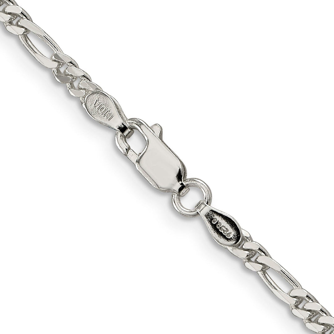 Silver Polished 3.00-mm Solid Figaro Chain