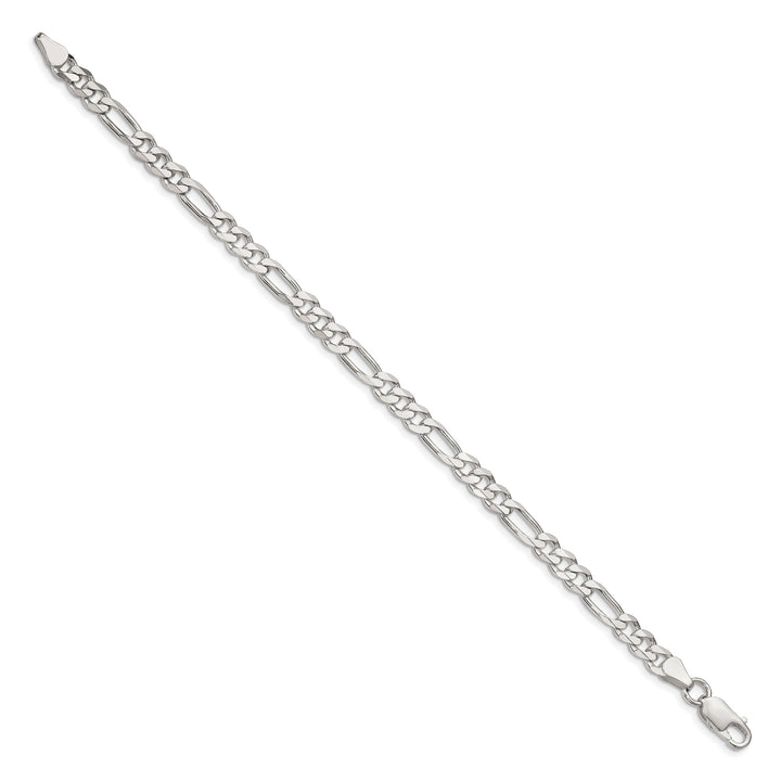 Silver Polished 5.25-mm Solid Figaro Chain