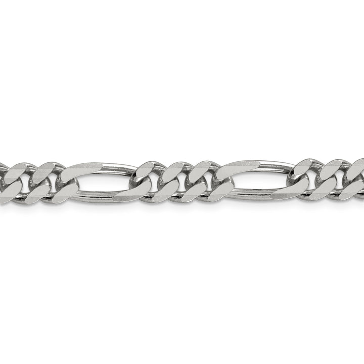Silver Polished 7.75-mm Solid Figaro Chain