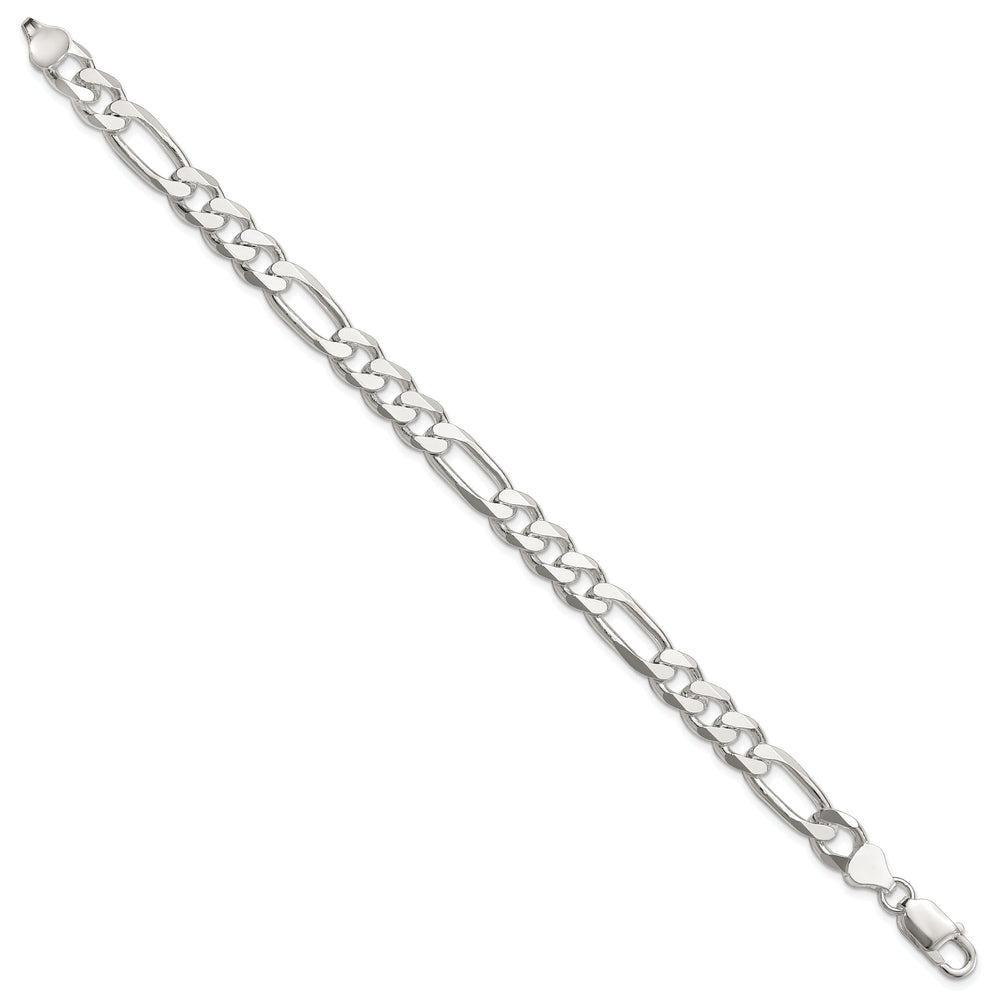 Silver Polished 7.75-mm Solid Figaro Chain