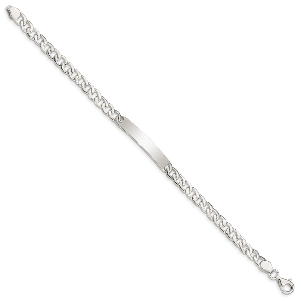 Silver Engravable Baby ID Curb Link Bracelet