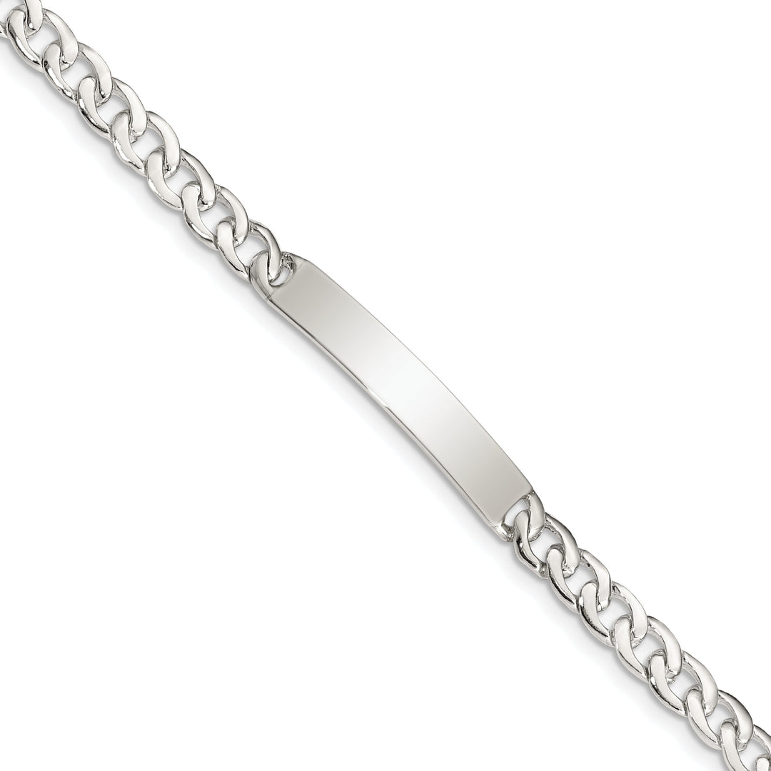 Silver Engravable Baby ID Curb Link Bracelet