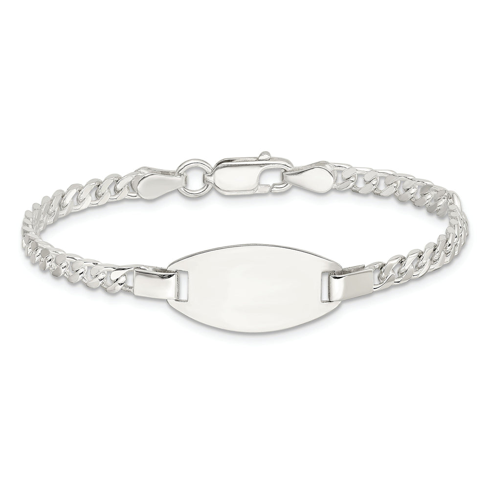 Silver Solid Engravable Baby ID Bracelet