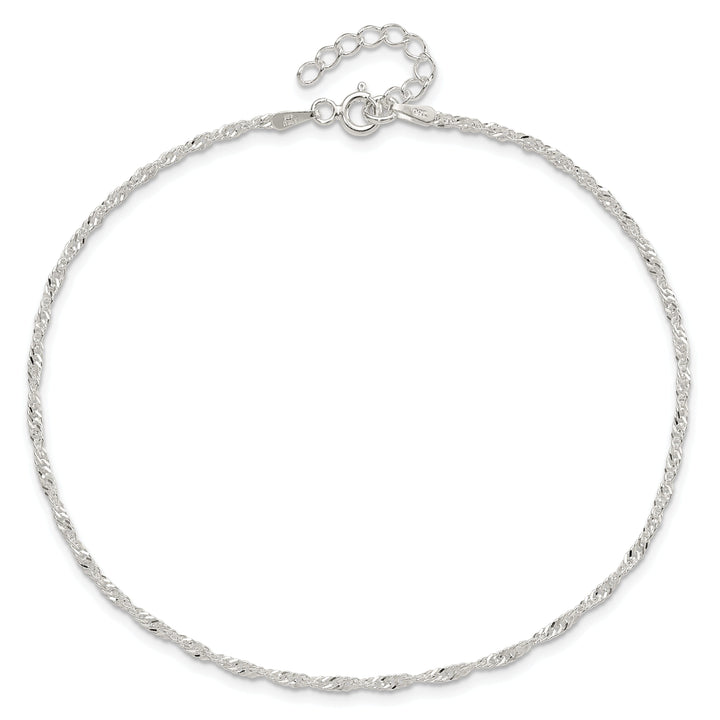 Sterling Silver Singapore Anklet