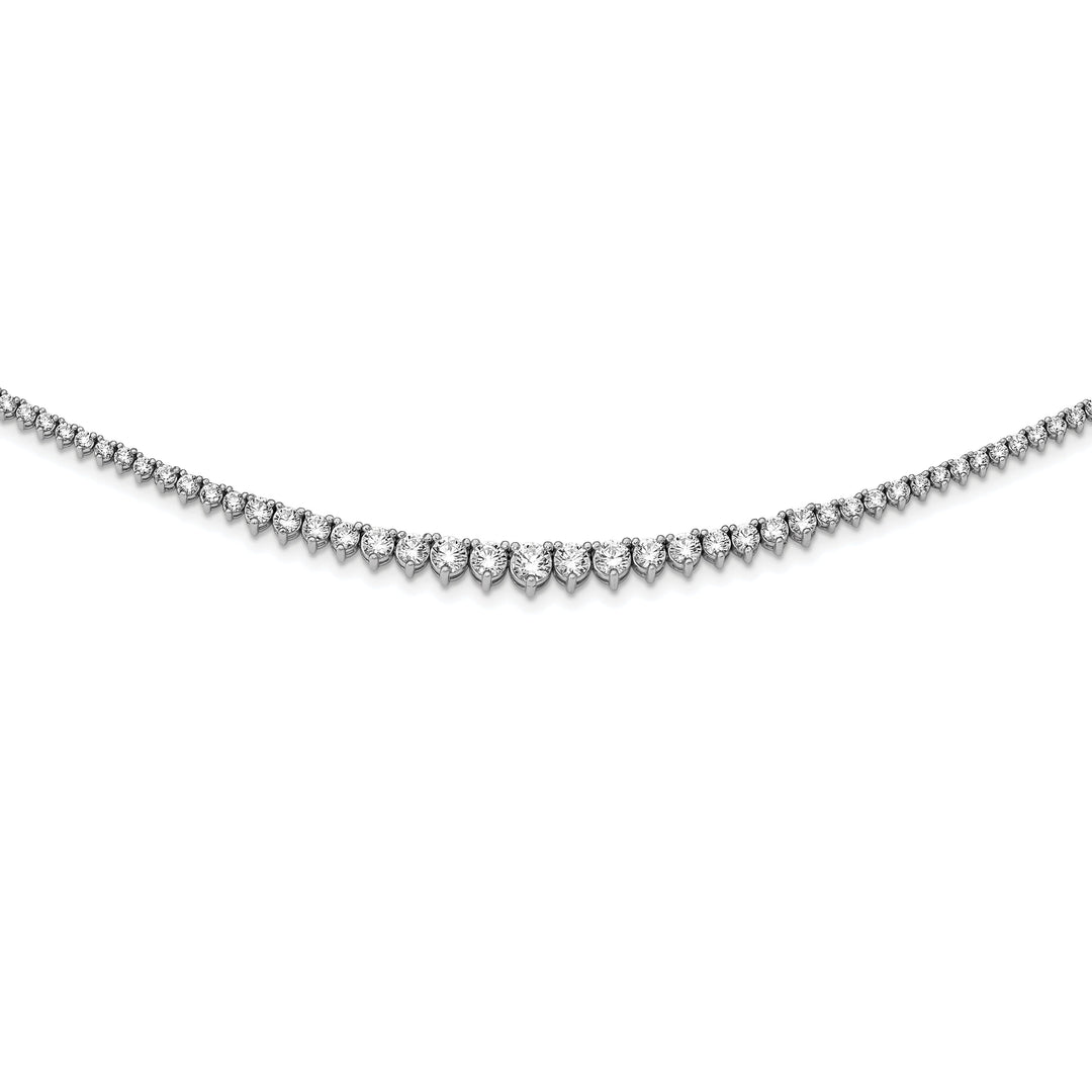 Sterling Silver 147 Stone CZ Necklace