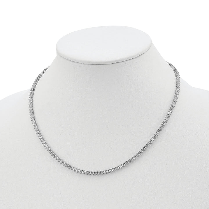 Sterling Silver CZ 18 inch Necklace