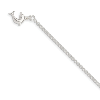 Sterling Silver Dolphin Anklet