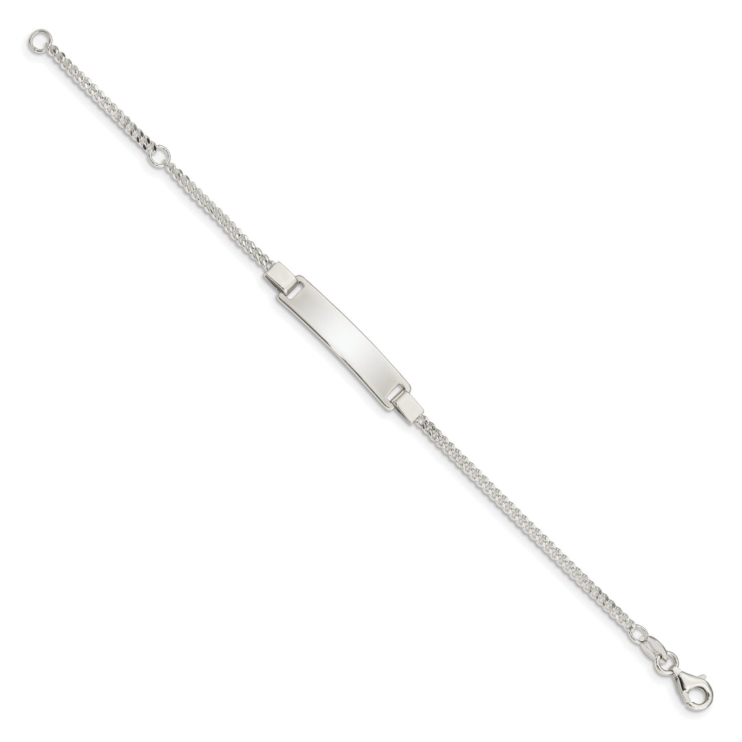 Silver Engravable Adjustable Baby ID Bracelet