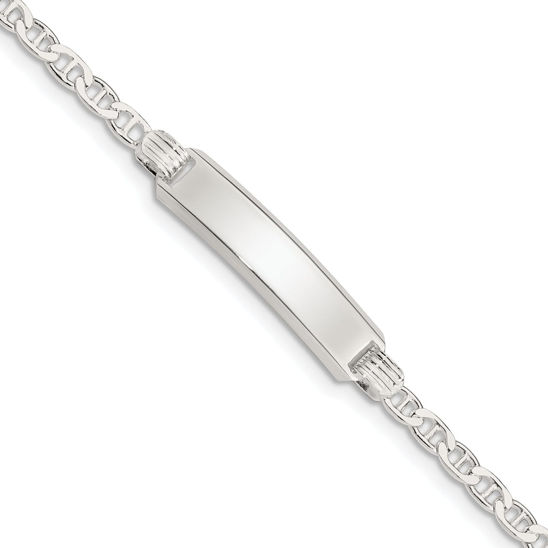 Silver Polishe Engravable Childrens ID Bracelet