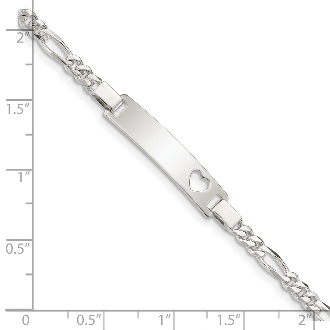 Silver Polished Engravable Baby ID Bracelet
