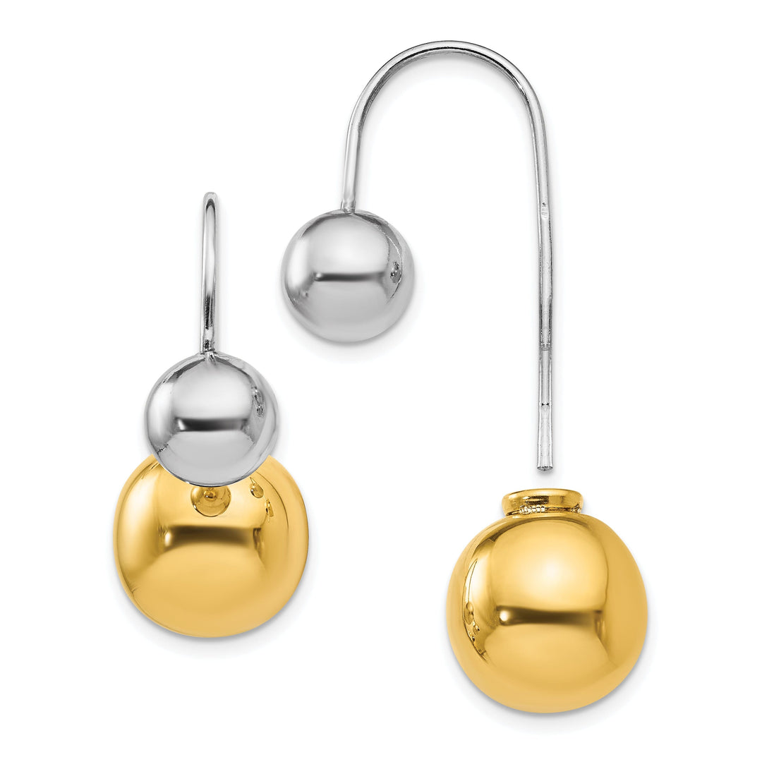 Silver and Gold-tone Dangle Earrings