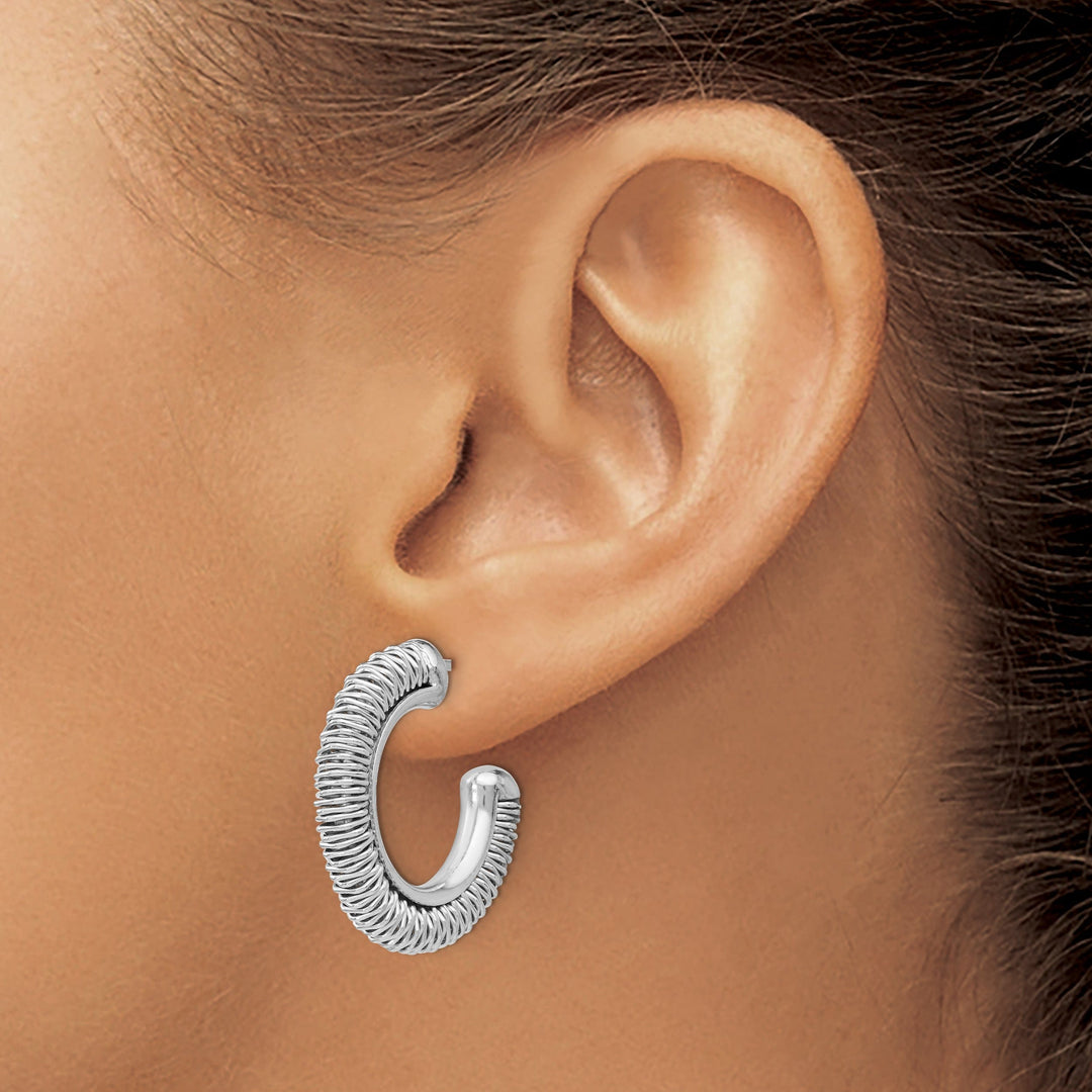 Silver Rhodium Plated Fancy Earrings