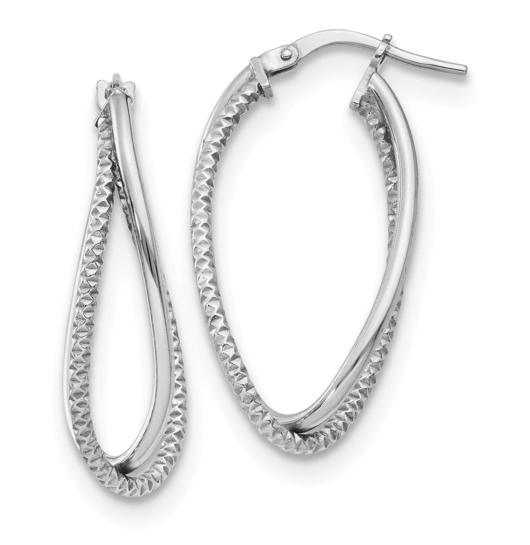 Silver Polished Textured Fancy Earrings