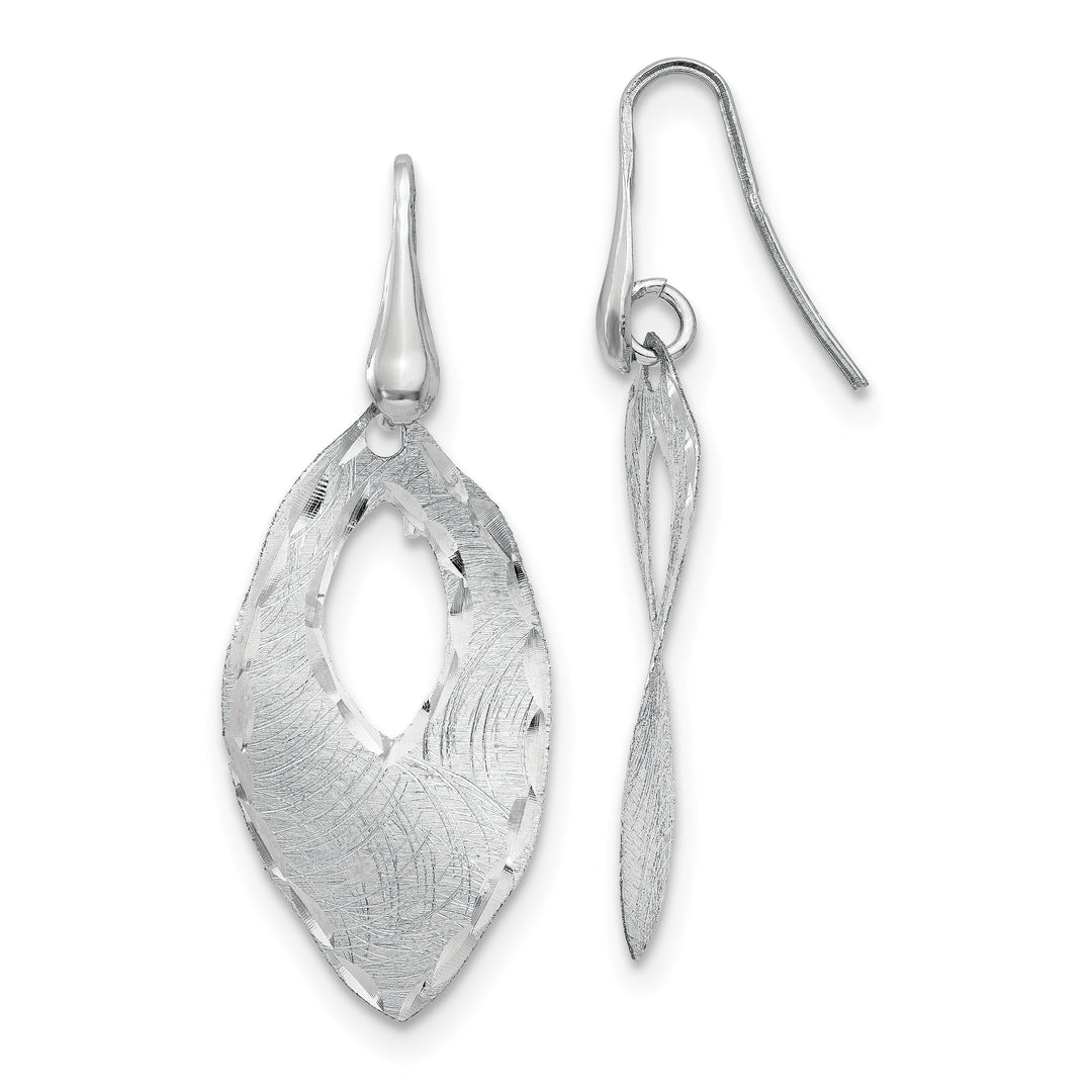 Silver D.C Dangle Shepherd Hook Earrings