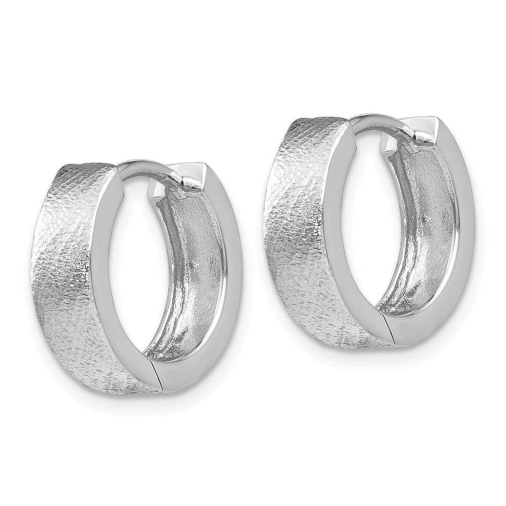 Silver Radiant Essence Huggie Hoop Earrings