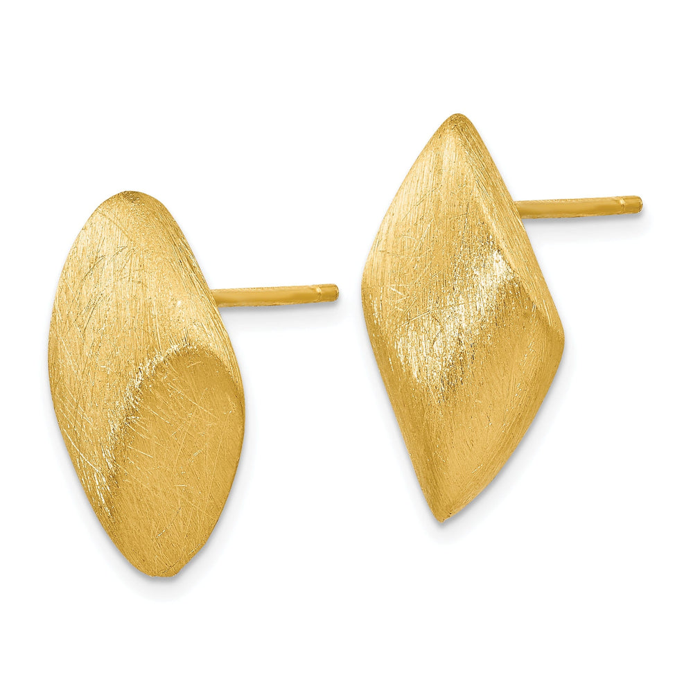 Silver Gold-plated Scratch Finish Post Earrings