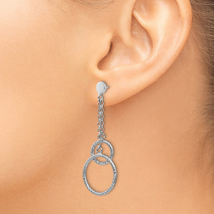 Sterling Silver Polished Post Dangle Earrings