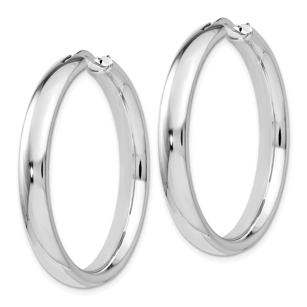 Sterling Silver 5MM Half Round Tube Hoop Earrings