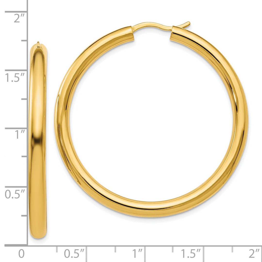 Sterling Silver Gold-plated 3.5MM Tube Hoop Earrings