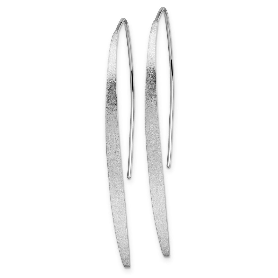 Sterling Silver Polished and Brushed Earrings