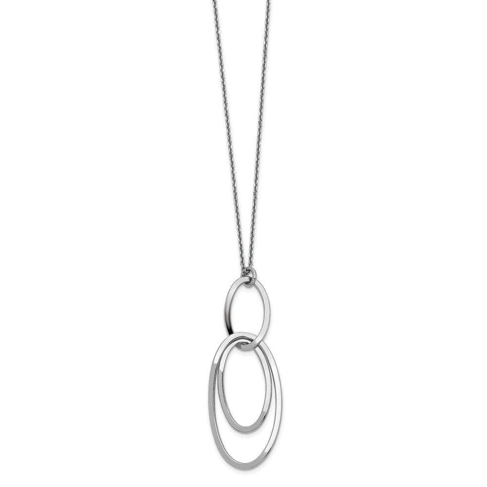 Sterling Silver Rhodium Polished Necklace