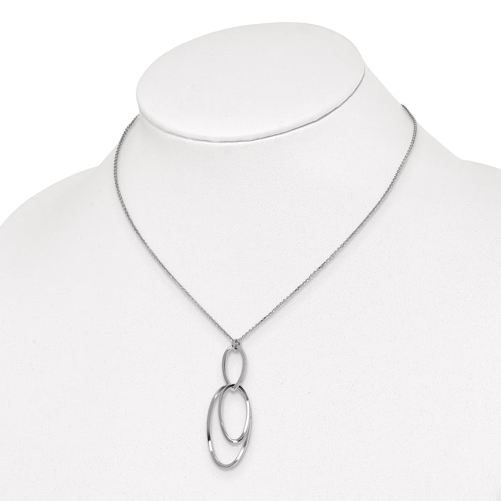 Sterling Silver Rhodium Polished Necklace
